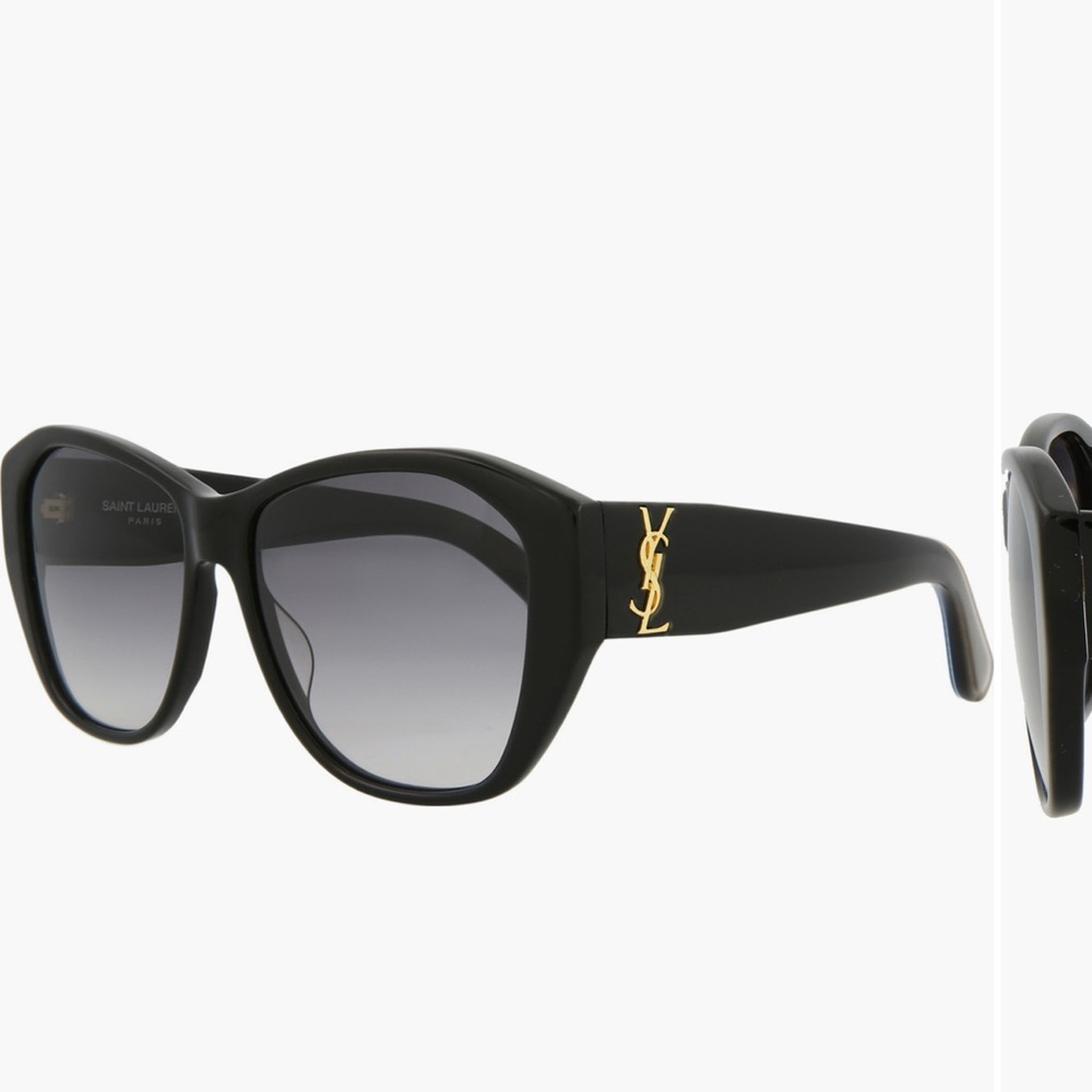 Saint Laurent Black and Gold Sunglasses